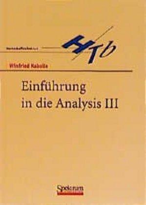 Produktbild Einführung in die Analysis III (Deutsch, Winfried Kaballo, 1999)