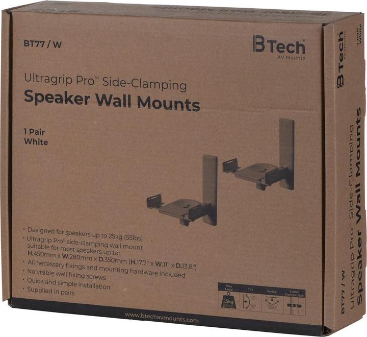 Actual product image b-tech Bt77 (1 pair, Wall installation, Pivoting)