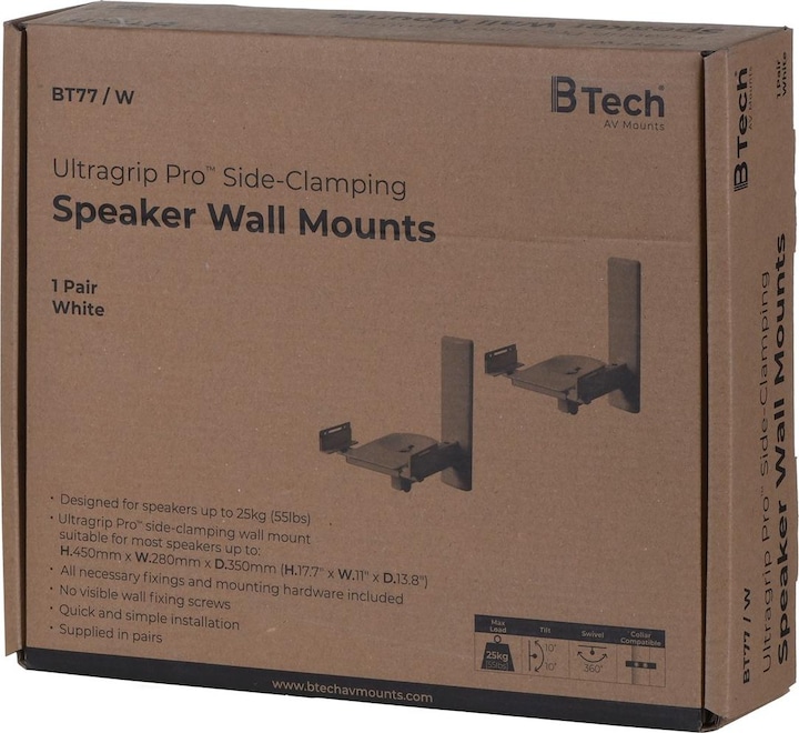 Image du produit b-tech Bt77 (1 paire, Installation murale, Pivotant)