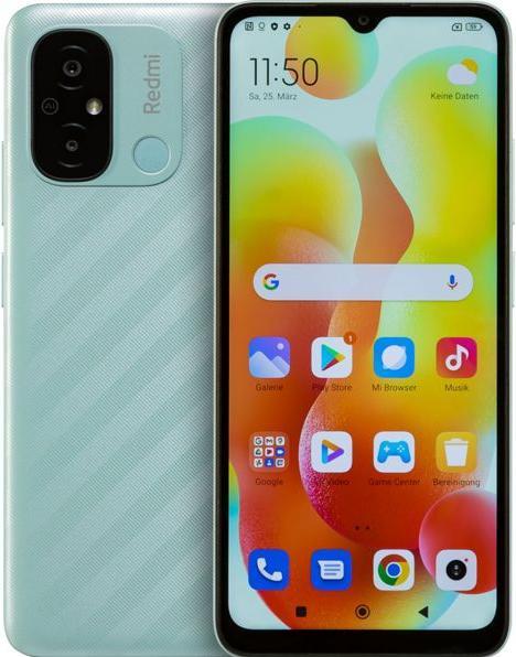 Actual product image Xiaomi Redmi 12c (128 GB, Mint green, 6.71", Dual SIM, 4G)