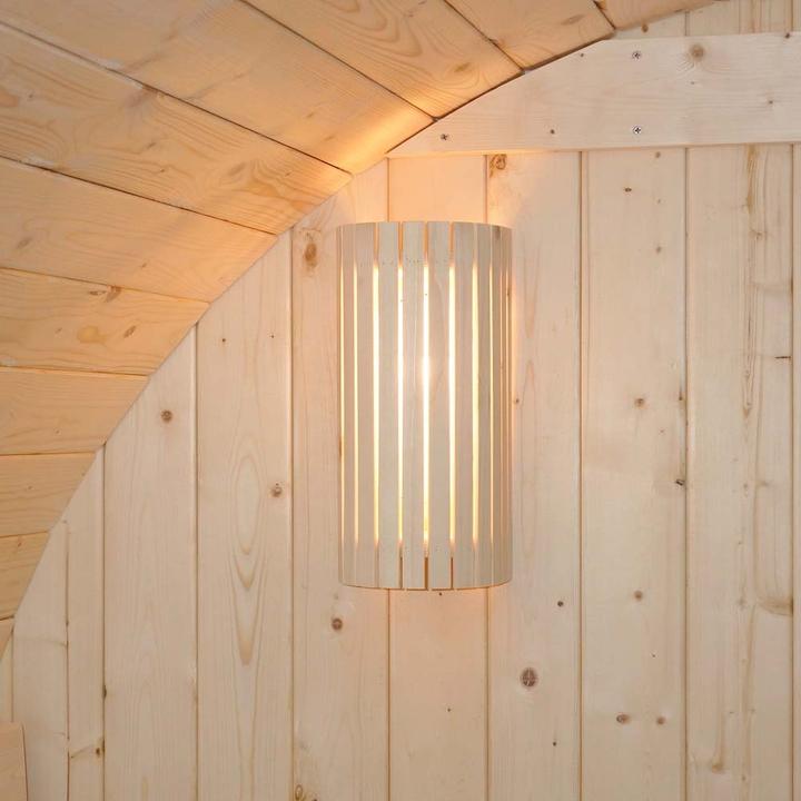 Actual product image Home Deluxe Outdoor sauna barrel sauna AQUILA DELUXE L- 195 x 220 cm for 4 persons - Sauna with 8kW heater