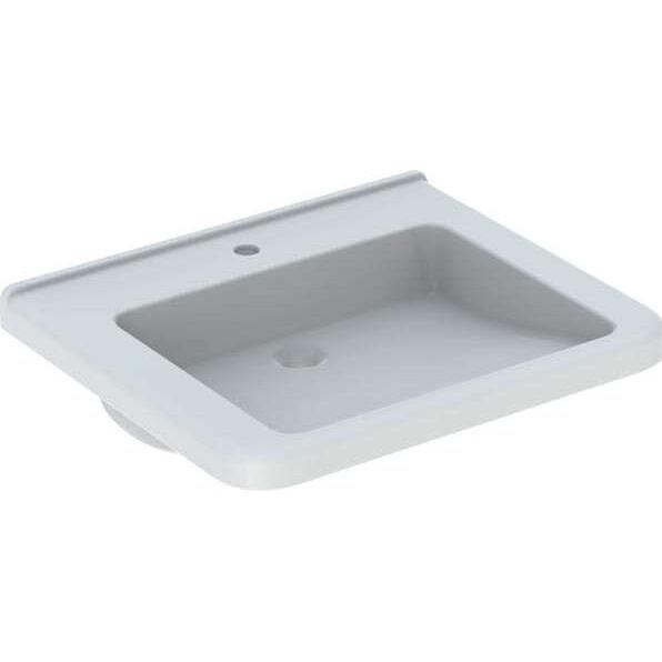Thumbnail - Geberit, Waschbecken, Renova Nr. 1 Comfort, Waschtisch, unterfahrbar,650x550 mm, mit Hahnloch, ohne Überlauf, wei (650 m...