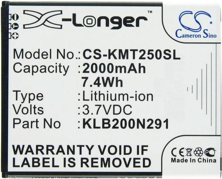 Image du produit AccuCell Akku passend für Kazam Trooper 2 5.0 Akku KLB200N291