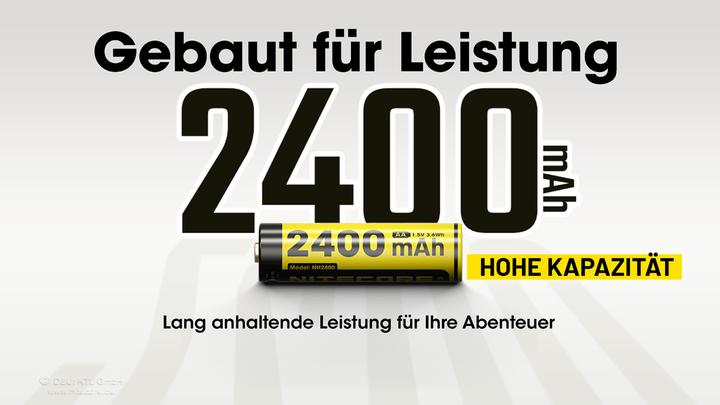 Actual product image Nitecore NH2400 (4 pcs., AA, 2400 mAh)