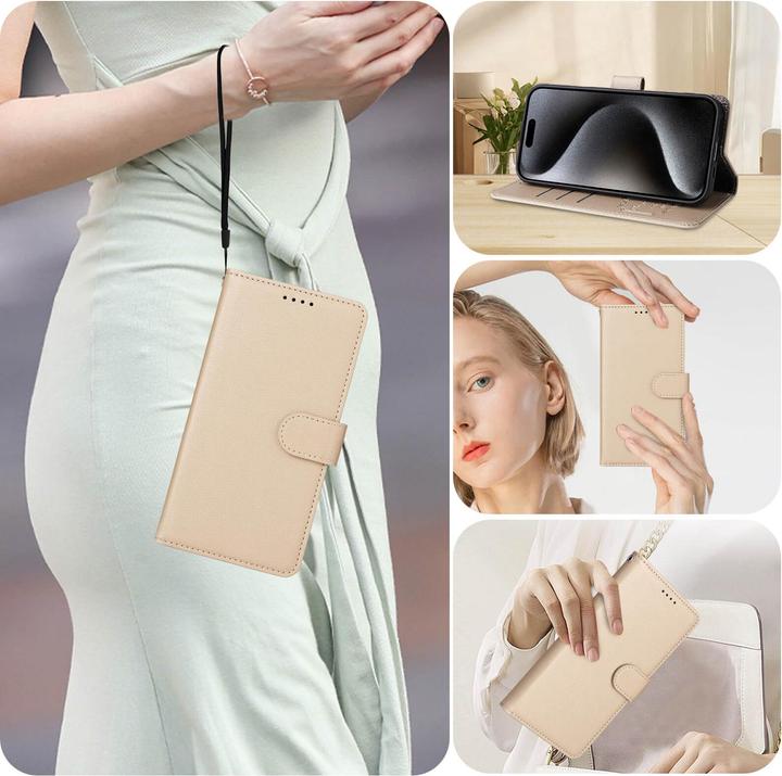 Actual product image Cover-Discount Galaxy S25 FE - Lederoptik-Hülle mit strukturierter Oberfläche (Samsung Galaxy S25 FE)