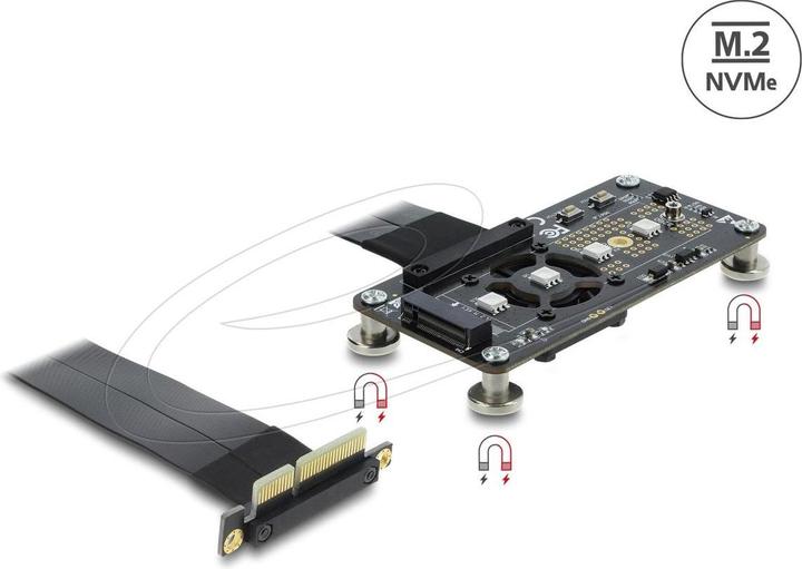 Produktbild Delock PCI Express 3.0 x4 zu M.2 Key M Adapter mit Lüfter un