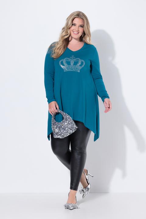 Immagine prodotto Miamoda Maglia dal taglio svasato con corona di brillantini, orlo a punte e maniche lunghe (54)