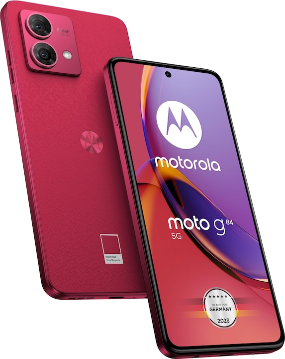 Motorola moto g84 (256 GB, Viva Magenta, 6.50", Hybrid Dual SIM, 50 Mpx, 5G)