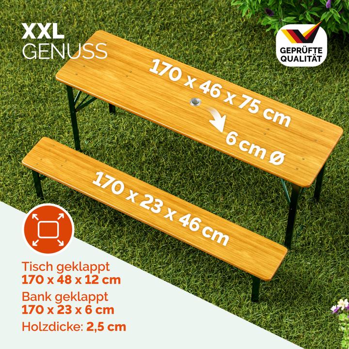 Image du produit Casaria Ensemble table et bancs pliants