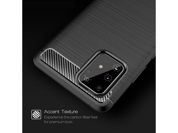 Actual product image Screenguard Samsung Galaxy S10 Lite Cover Carbon Brushed Soft TPU (Samsung Galaxy S10 Lite)