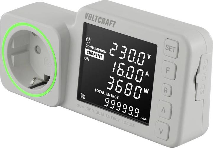 Voltcraft SEM5000 DUAL Energiekosten-Messgerät Kostenprognose, Alarmfunktion, Stromtarif einstellba