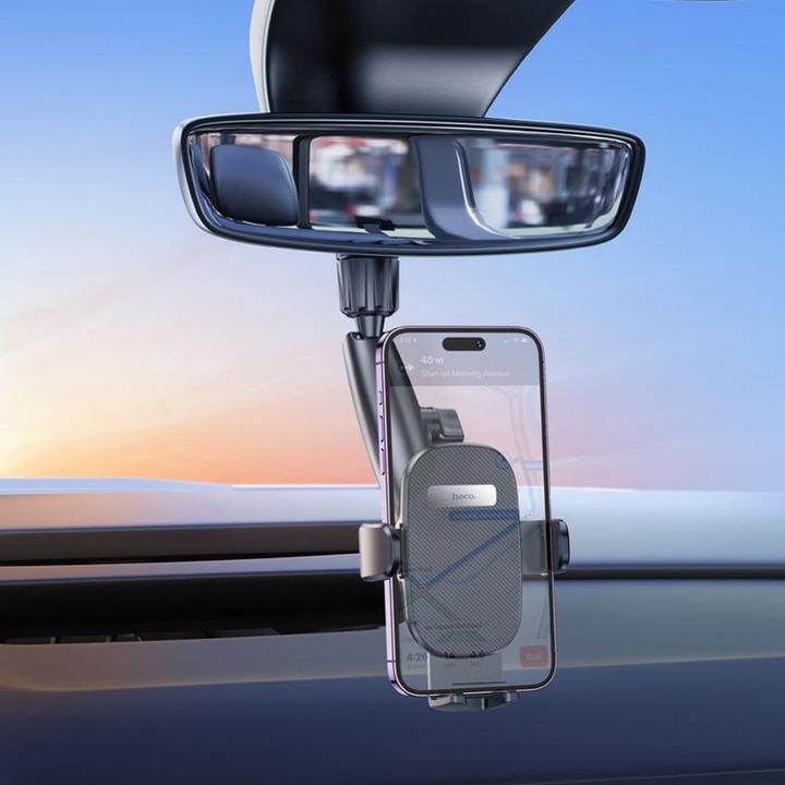 Actual product image Hoco Car Rear View Mirror Mobile Phone Holder