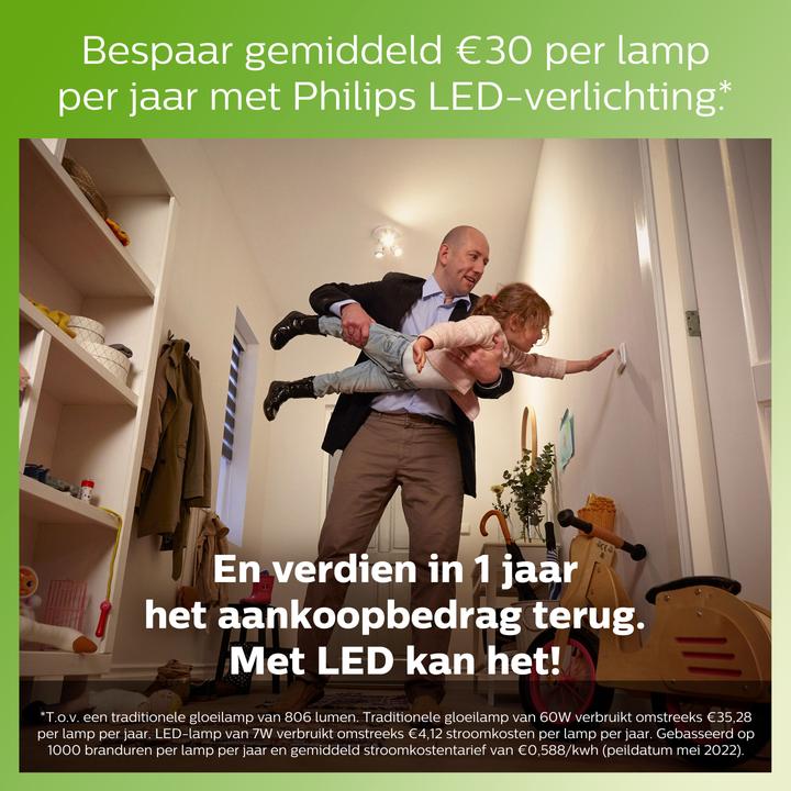 Produktbild Philips LED Lampe (E27, 5.50 W, 470 lm, 3 x, F)