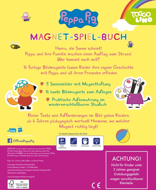 Immagine prodotto Peppa Pig Magnet-Spiel-Buch (Tedesco, 2022)