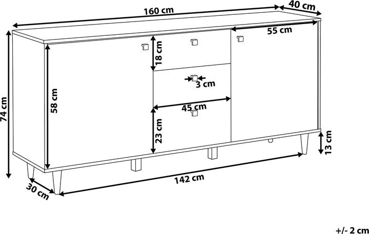 Produktbild Beliani Kuro (160 x 40 x 74 cm)