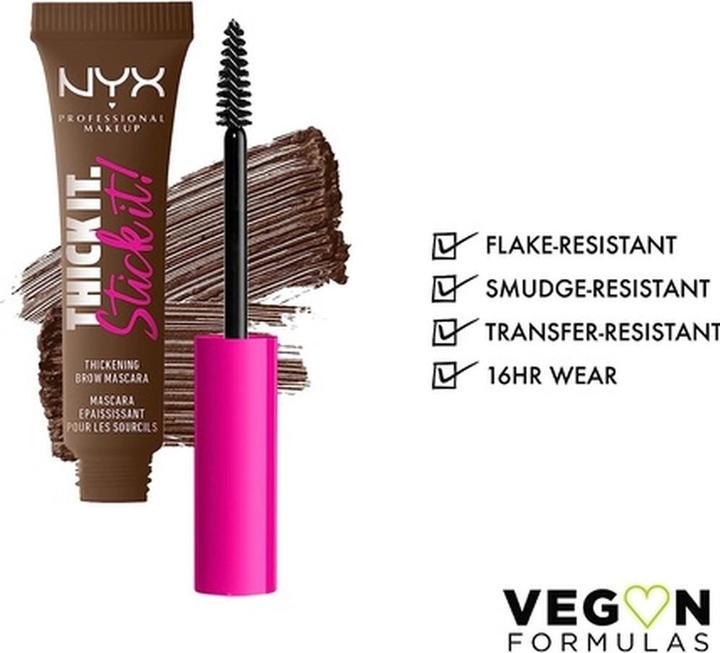 Produktbild NYX Professional Make-Up Thick it. Stick it! Brow Mascara Brunette (Brunette)