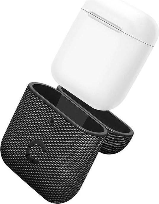 Actual product image Cygnett TekView Slim Case for AirPods 1 & 2 - Grey/Black (Headphone sleeve)