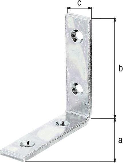 Image du produit Alberts Cornière extra forte 80 x 80 x 20 mm galvanisé, passivé à couche épaisse 1 pc (Angle de rayonnement, Connecteur coudé, 1 pcs)