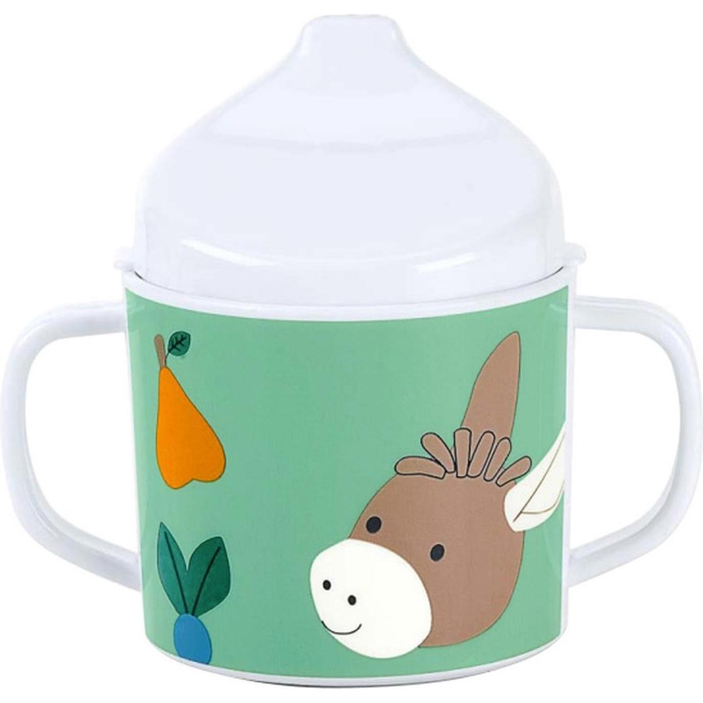 Sterntaler, Kindergeschirr + Kinderbesteck, Henkeltasse mit Trinkaufsatz