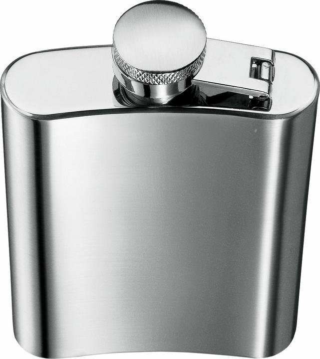 Produktbild WMF Flachmann 120ml 12x7cm Manhattan Cromargan Edelstahl mattiert Geschenkidee (120 ml)