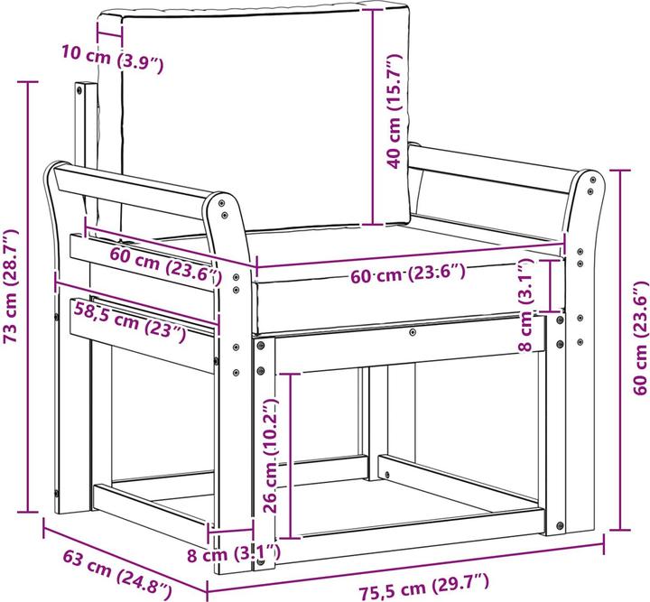 Produktbild vidaXL Outdoor-Sofa