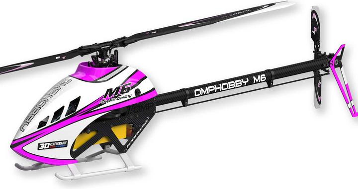 OMP Hobby Helikopter M6 Nebula-Pink Bausatz und Rotorblätter