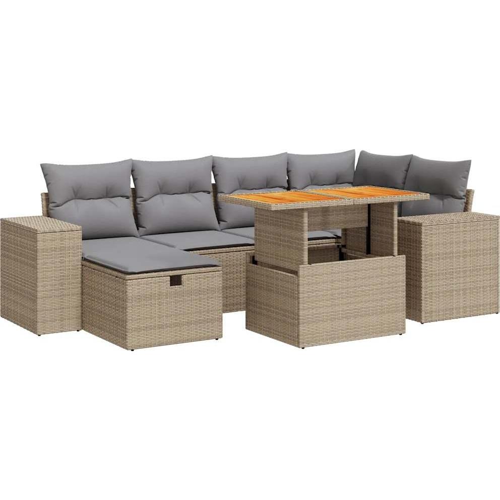 VidaXL, Gartenlounge, 10-tlg. Garten-Lounge-Set mit Kissen