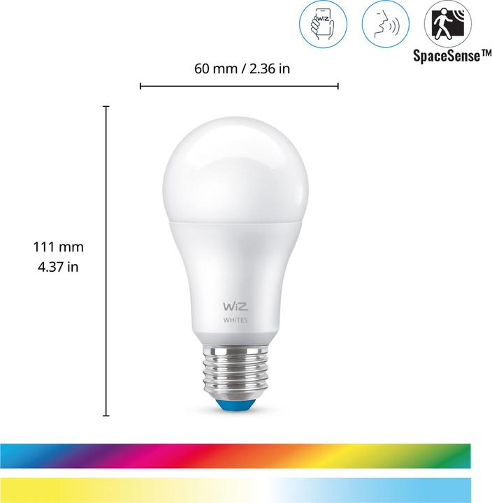 Image du produit WiZ Tunable White (E27, 8 W, 806 lm, 2 x, F)