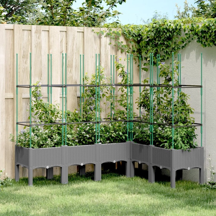 Actual product image VidaXL Planter with trellis PP