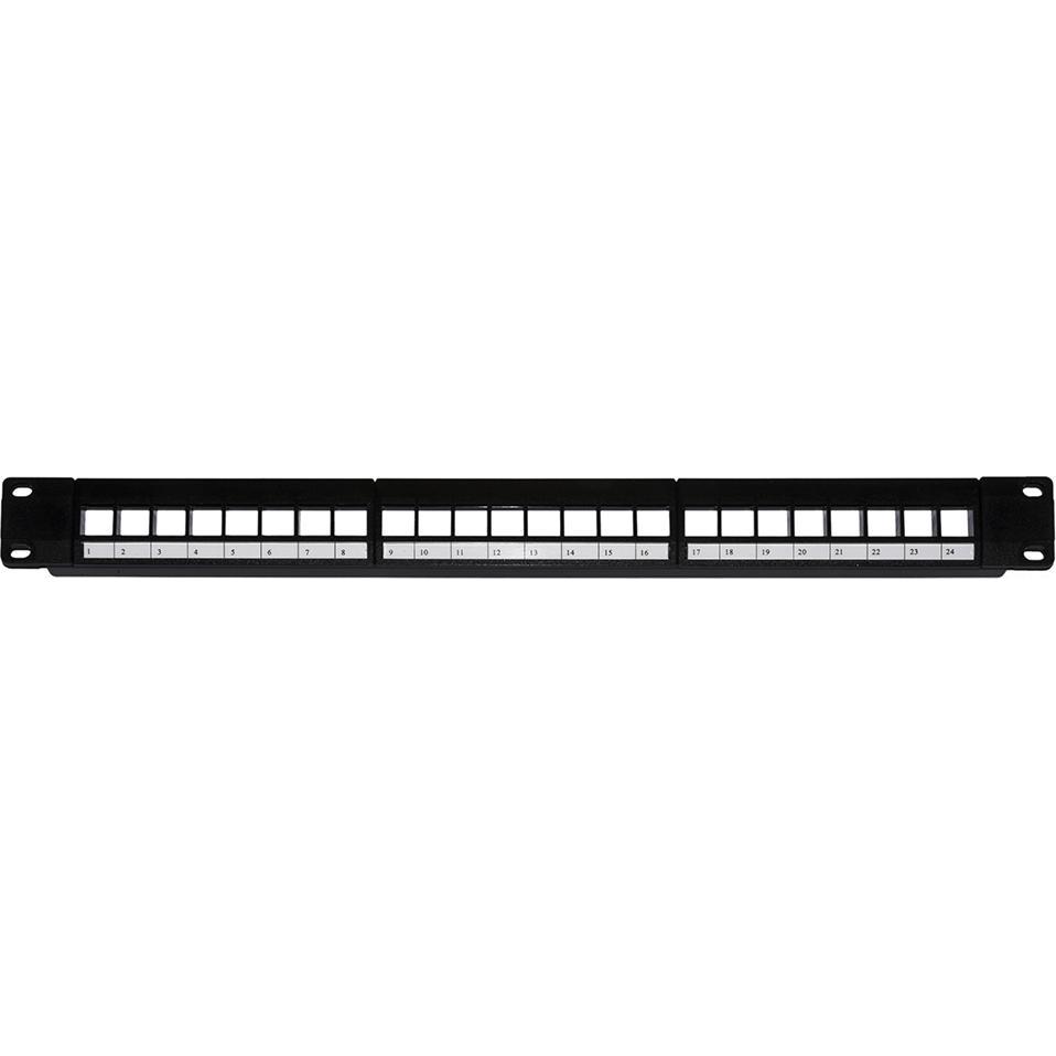 Link Patch Panel 24 Porte 19" Vuoto Colore Nero, Server Zubehör, Schwarz