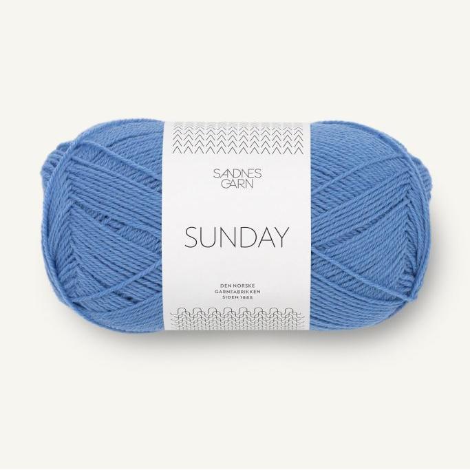 Sandnes Garn col. 6044 regatta bla ca. 235 m 50 g, Garn + Wolle, Blau
