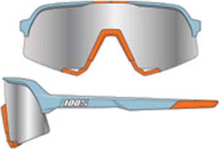 Actual product image 100% Brille S3 Soft Tact (Soft Tact Two Tone, HiPER Silver Chrome)