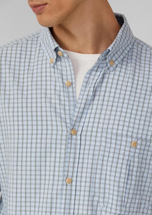 Immagine prodotto s.Oliver Regular Fit: Kariertes Baumwollhemd mit Struktur und Button-Down-Kragen (S)