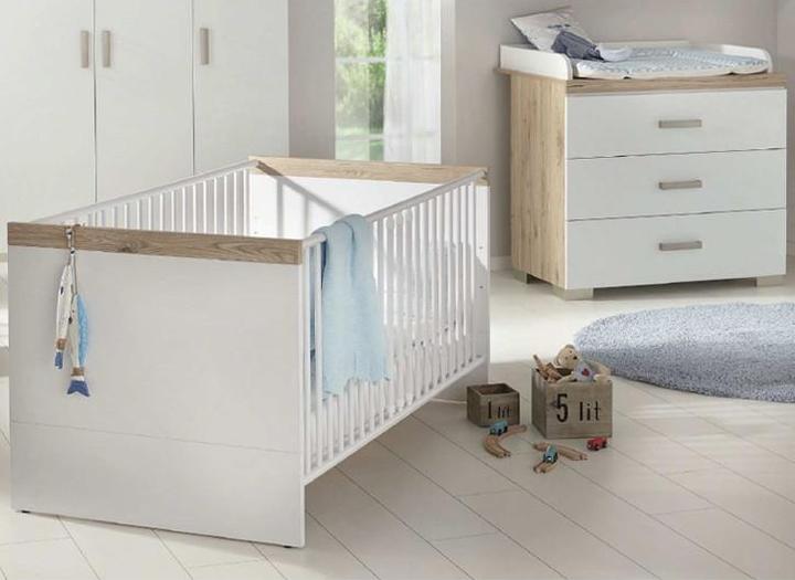 Transland Chambre d'enfant Hilja incl. lit d'enfant et commode avec appendice à langer (Unité de changement, Lit de bébé)
