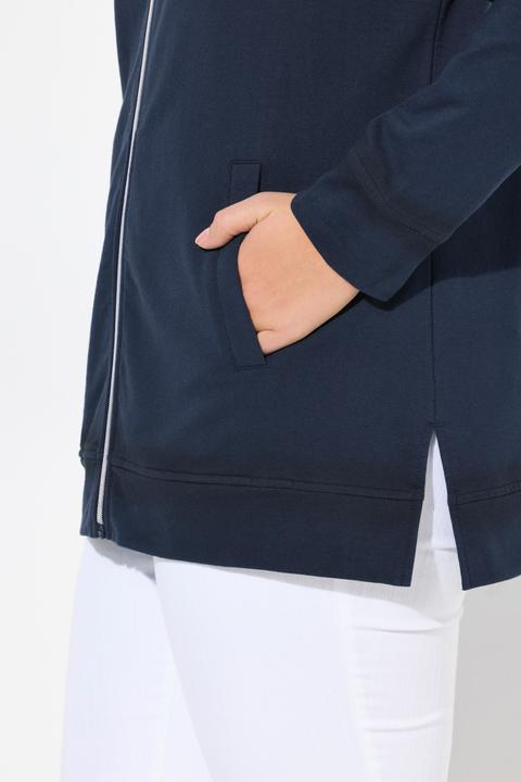 Produktbild Ulla Popken Hoodiejacke, Spray-Effekt, Kapuze, Langarm (46, 48)