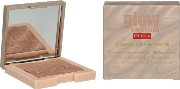 Pupa Milano Pupa Glow Obsession Compact Highlighter puur licht Effect Roségoud (002 Roségoud, Markeerstift, 6 g)