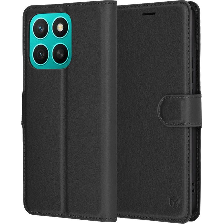Techsuit - Leather Folio - Honor X8c - Black (Honor X8), Cover smartphone, Nero