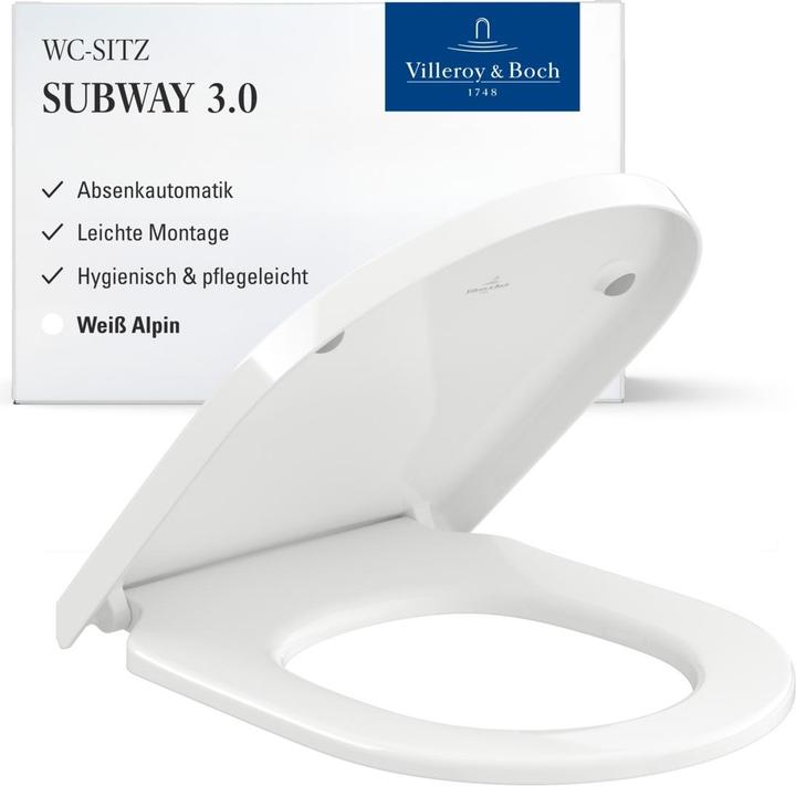 Produktbild Villeroy & Boch Subway 3.0 WC-Sitz, mit Absenkautomatik und abnehmbaren Sitz