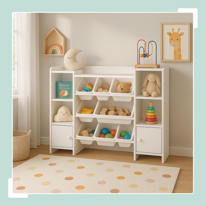 Produktbild Relaxdays Kinderregal gross mit Boxen