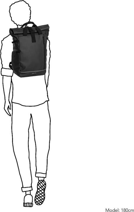 Actual product image Daniel Ray Central Rolltop Laptop Backpack