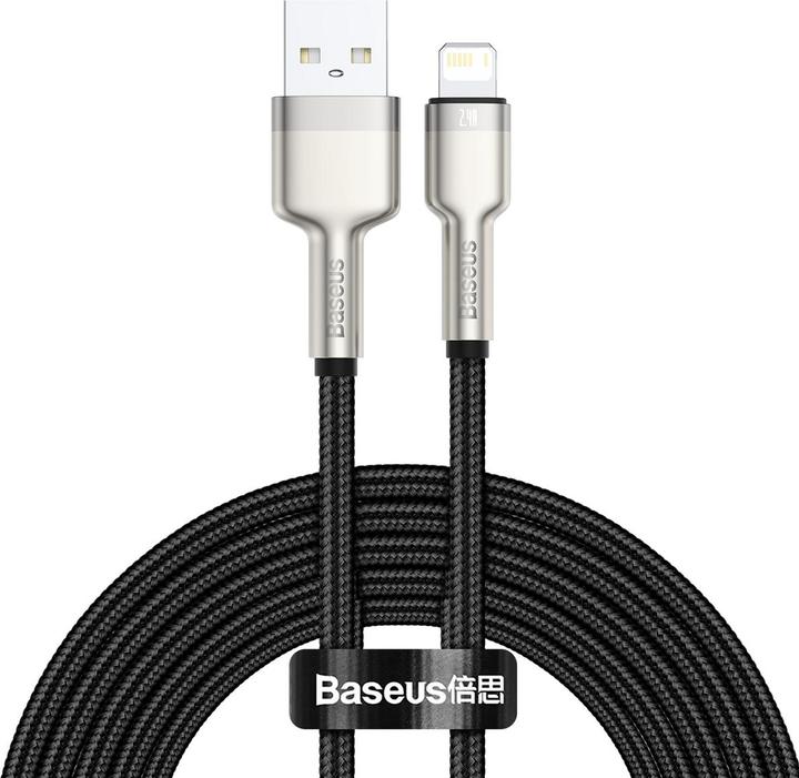 Image du produit Baseus Câble USB pour Lightning Cafule, 2.4A, 2m (noir) (2 m)