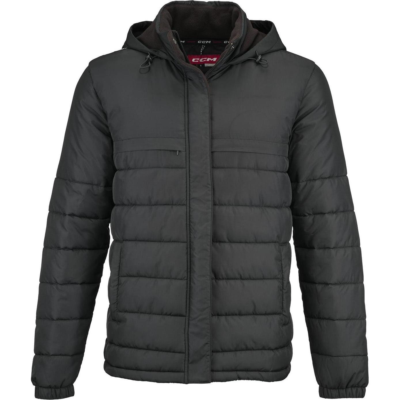 CCM, Uomini, Giacche invernali, JQT4TC Team Quilted SR Winterjacke (Schwarz, XL), Nero, (XL)