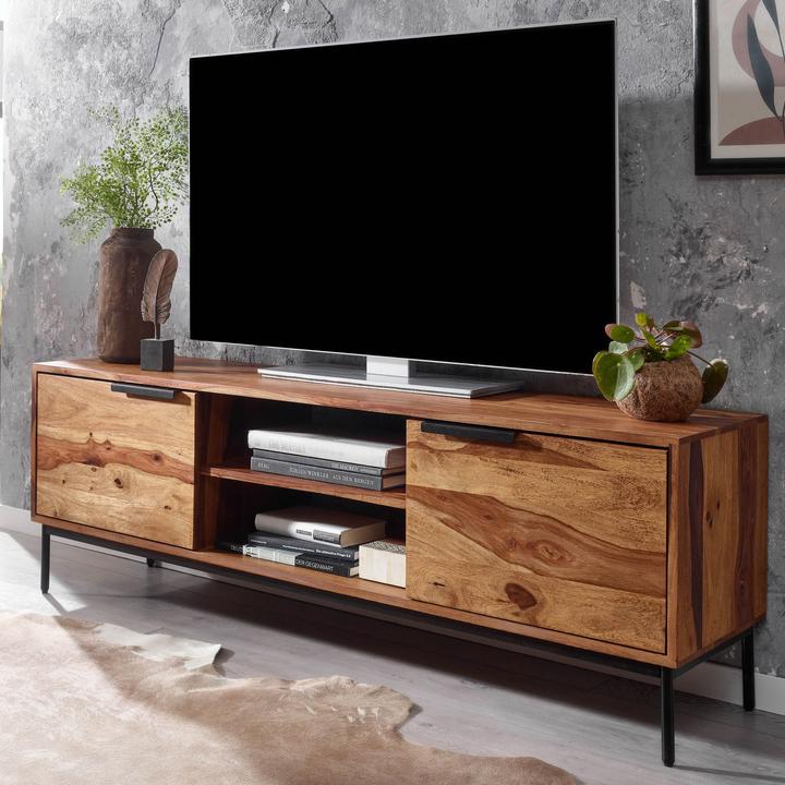 Actual product image FineBuy Lowboard Sheesham Brown