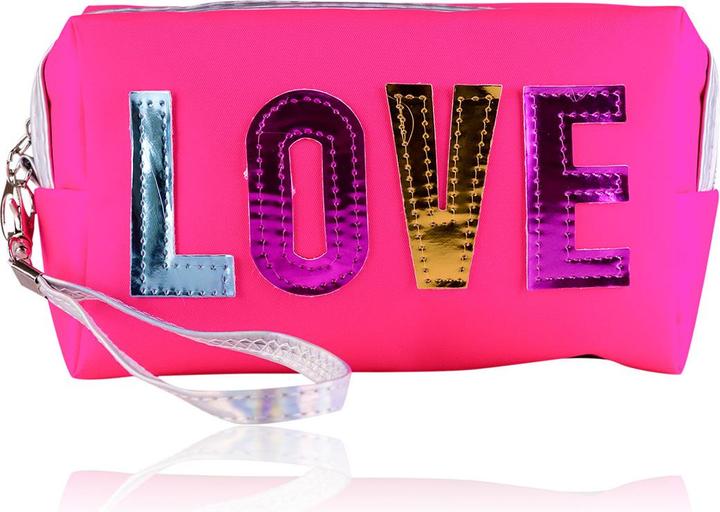 Accentra Kosmetiktasche / Kulturbeutel mit Patch "LOVE"