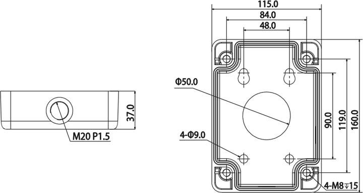 Immagine prodotto Dahua Scatola di giunzione PFA120 21210057 (Kit di montaggio)