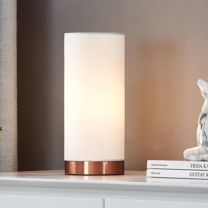 Actual product image Lindby Ronja table lamp Opal/Copper (E14)