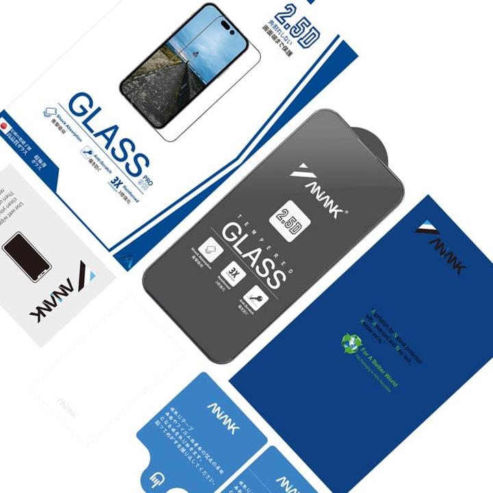 Actual product image Anank - 2.5D 5X Reinforced Full Glass Screen Protector - iPhone 17 Pro Max - Black (1 Piece, Apple iPhone 17 Pro Max)