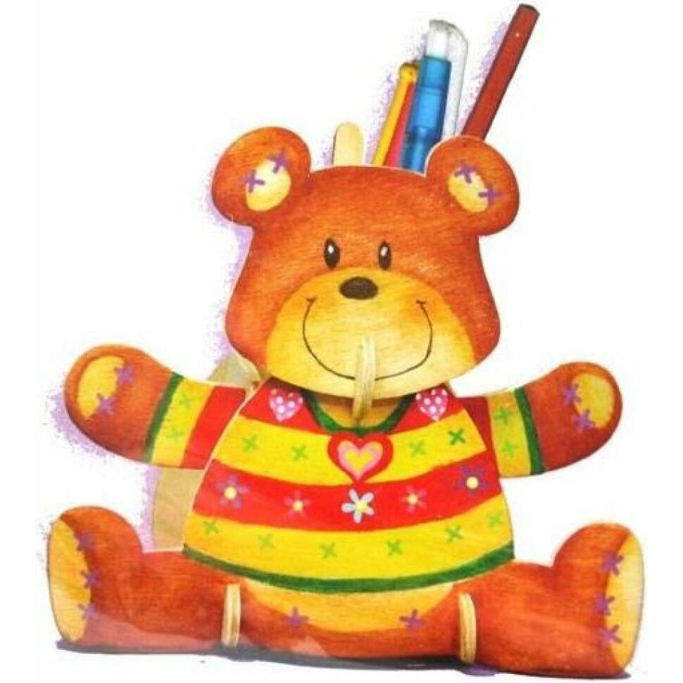 Thumbnail - Universal Textiles ARTLOVER 3D-Puzzle Bleistiftständer Teddybär mit Buntstiften