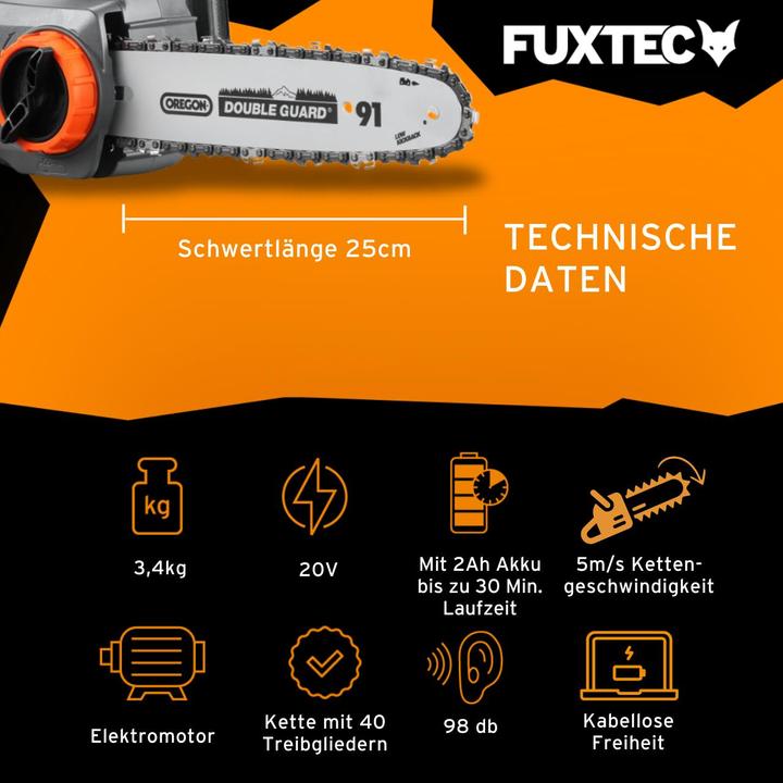Actual product image Fuxtec FX-E1KS20 (Battery chain saw)