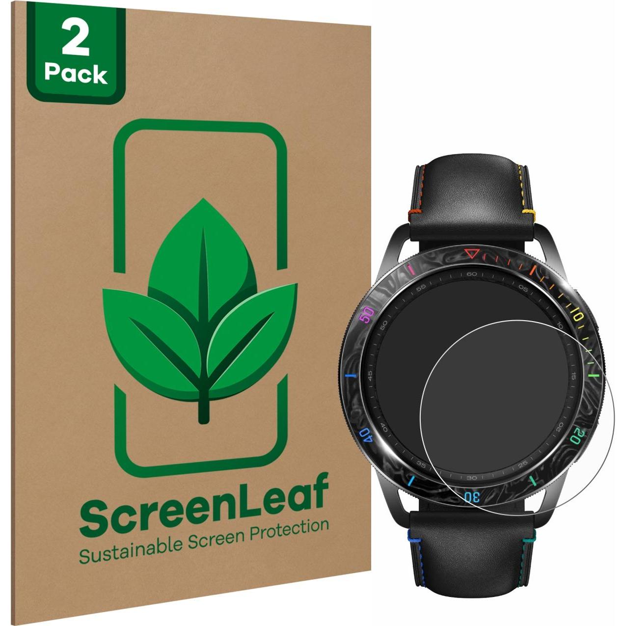 ScreenLeaf Schutzfolie nachhaltiger Displayschutz Displayschutzfolie Folie Klar Transparent, Smartwatch Schutzfolie, Tra...